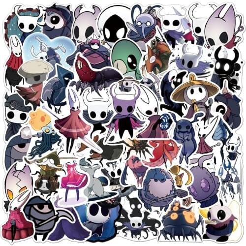 19/54Pcs Classic Hollow Knight Stickers Action Adventure Game Graffiti Sticker Kids Toy For DIY Luggage Laptop Car Phone Decal