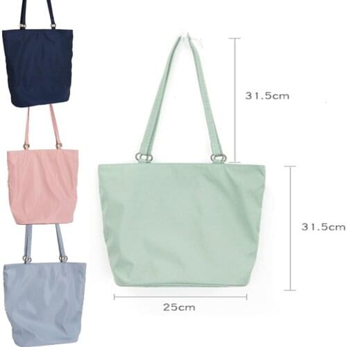 2 pcs/lot Shopping Bag Leisure Shoulder Bag Outdoor Portable Large Capacity Tote Bag Ring section