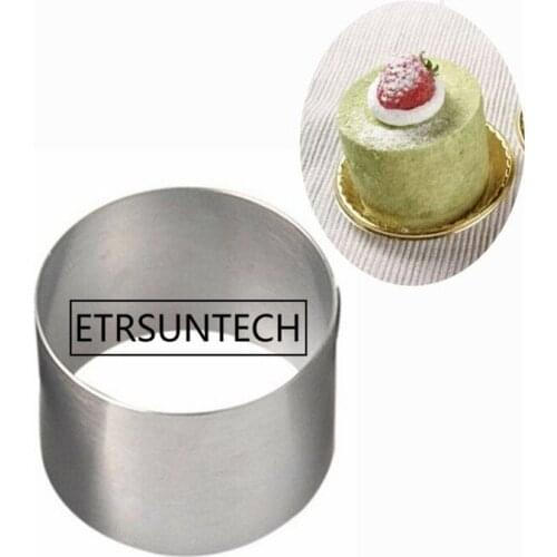 200Pcs Stainless Steel 2inch Round Mould Mousse Cake Pastry Ring For Baking Cake Decorating Mold Baking Tools