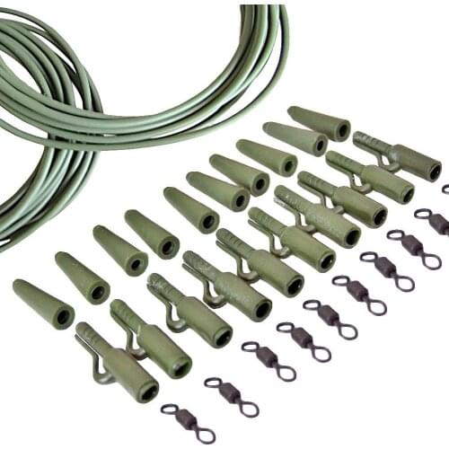 32Pcs/Set Outdoor Fishing End Tackle Carp Weight Lead Clips Swivel Rig Tube Tool