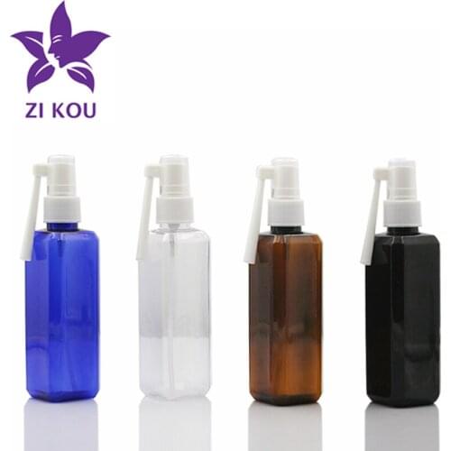 High-end hot-selling low-cost travel 5 pcs Free Shipping 100ml square shape bottle nasal care 360 degree rotating spray pump