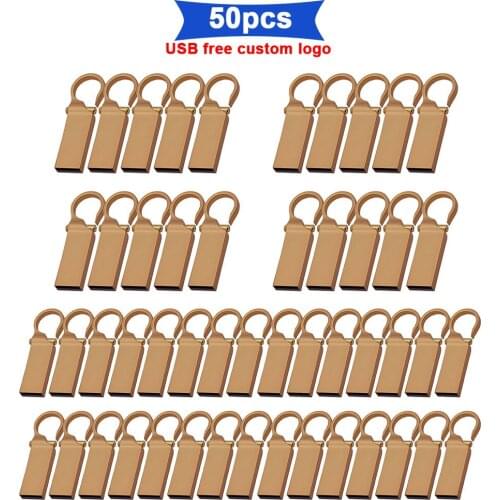 50pcs/lot USB Flash Drive Metal Pendrive 128GB High Speed Usb Stick 32GB Pen Drive 64GB waterproof 16GB 4GB usb Flash free logo