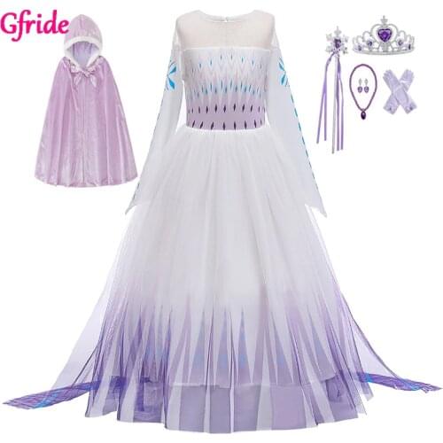 Children Costumes with Grown Wands For Girls Princess Dress up Long Sleeve Halloween Christmas Cosplay Fancy Party Costume