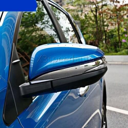 For TOYOTA RAV4 2013-17 Rearview Mirror Molding Cover Trim 2pcs Chrome Car-styling