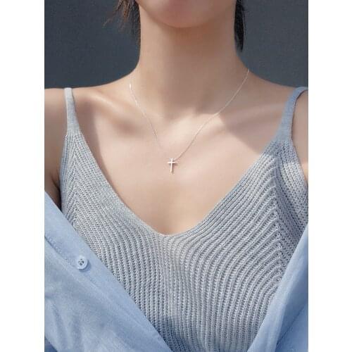 Exquisite attractive jewelry simple personality with cross alloy clavicle chain for fashion women gifts wholesale