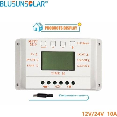 1pcs Intelligent 10A 20A 30A MTTP Solar charger controller LCD Screen display regulating controller with USB output