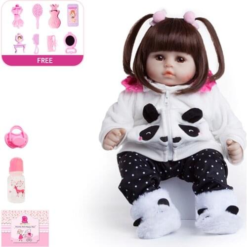18 Inches Doll Boneca Reborn Silicone Reborn Baby Dolls Silicone Menina Baby Dolls Kids Birthday Christmas Gift Baby Doll Toy