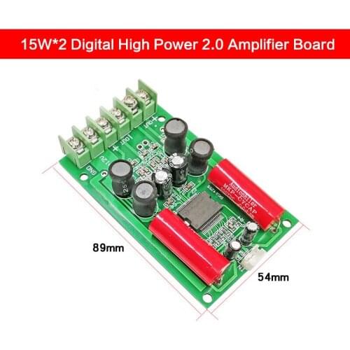KYYSLB 15W*2 Digital High Power 2.0 Amplifier Board 12~24V TA2024 Car Computer HIFI Car Mini Digital Power Amplifier Board