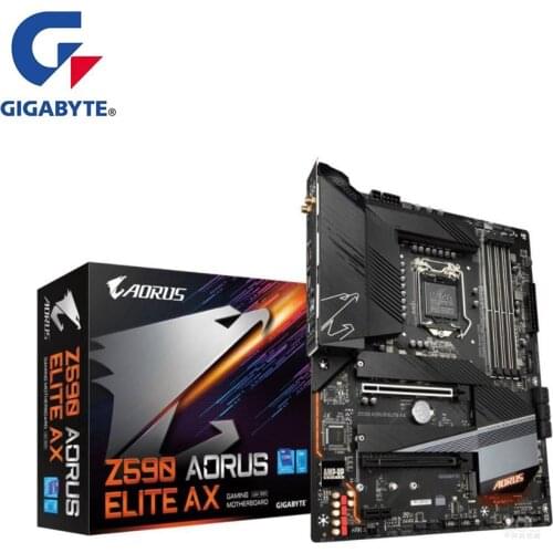 NEW For Gigabyte GA Z590 AORUS ELITE AX Motherboard LGA 1200 Z590 Desktop Mainboard Support i3 i5 i7 10400F 10400 10100F 10700K