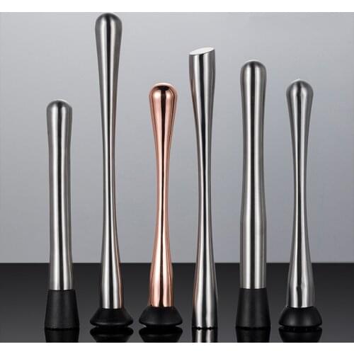 Stainless steel crushed Popsicle fruit mash stick lemon hammer squeeze juice cocktail punch Popsicle knock ice crush stick