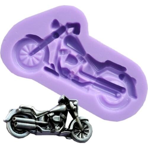 Motorcycle Silicone Molds Baby Birthday Fondant Cake Decorating Tools DIY Baking Candy Clay Chocolate Gumpaste Moulds1510