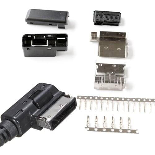 For Audi Multimedia Music Interface AMI MMI MDI 30 Pin Plug Connector AUX USB Socket