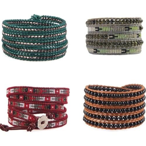 Kelitch New Stone Miyuki Bracelets Beaded Boho Jewelry Gift For Women Men Girlfriend Boyfriend Decorations For Girls Runes