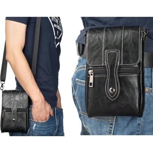 Holster Man Shoulder Belt Clip Mobile Phone Leather Case For Huawei Mate 10/Mate 10 Porsche Designo,ZTE Blade Force/nubia N3