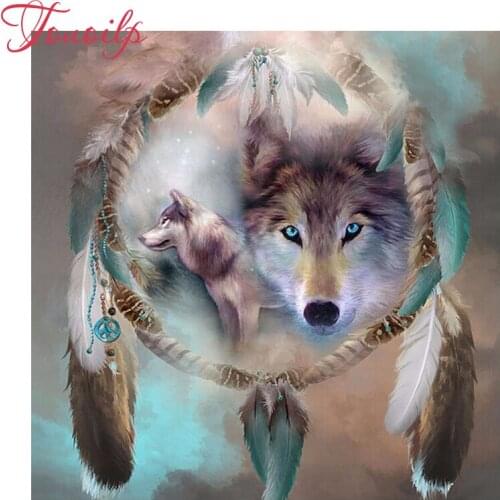 Icon Diamond Embroidery Wolf Mosaic Crystal 5D Cross Stitch Full Square Drill Diamond Painting DIY Sticker Decor Paintings