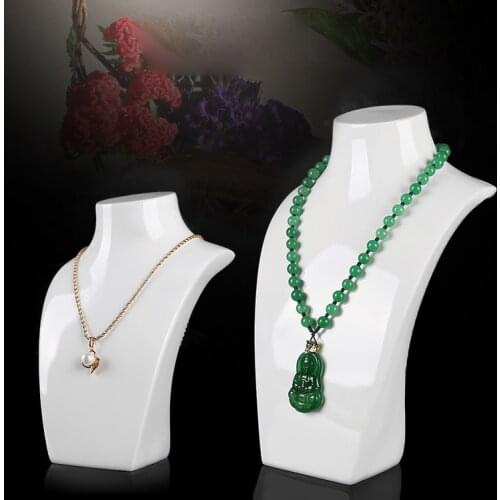 New 2016 Free Shipping white Necklace Pendant Chain Link Jewelry Bust Neck Display Holder Stand Wholesale