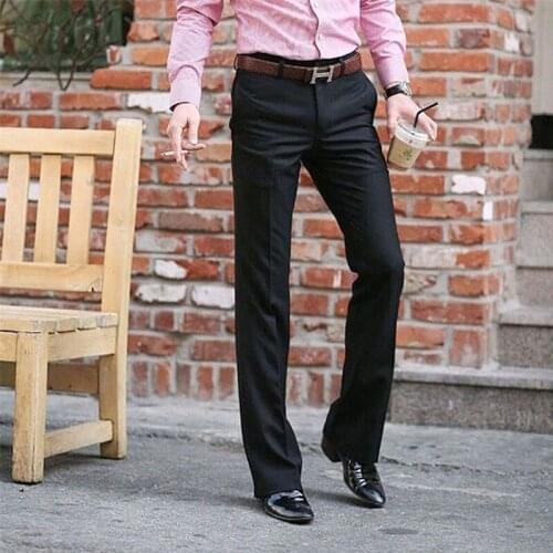 2021 New Micro-horn Male Spring and Autumn New trousers Slim Business Casual Wild Big pants Original Free Hot Wide Leg pants