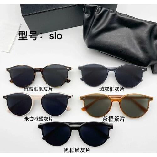 2021 New High Quality SLO Sunglasses Korea Brand GENTLE Sunglasses Women Men Round For small face Sunglasses With Original Case