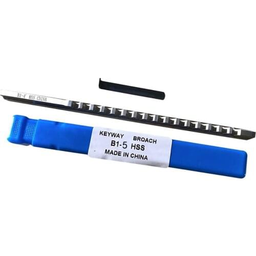 4mm B1 Push-Type Keyway Broach Metric Size HSS High Speed Steel & Shim for CNC Router Metalworking Tool Metal Cutter