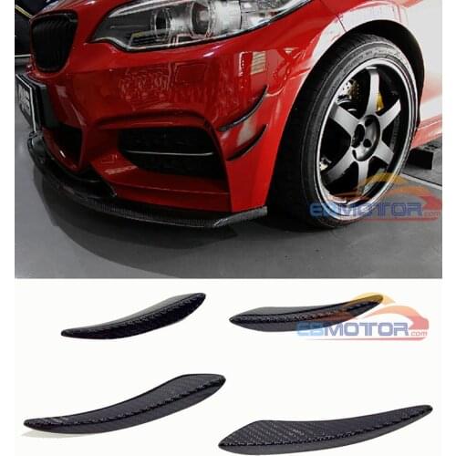 E Style Real Carbon Fiber Front Spoiler Splitter Canard 4pcs/Set For BMW F22 2-Series M Sport B402