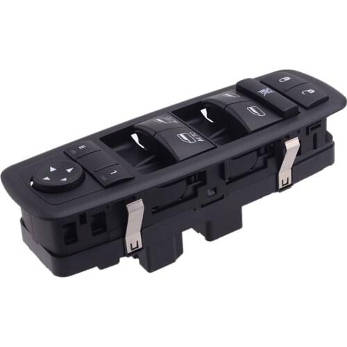 Left Driver Master Door Window Switch 9pin + 3pin Black ABS fit for Jeep Cherokee 68141894AA 2014 2015 2016 2017 Left Hand Drive