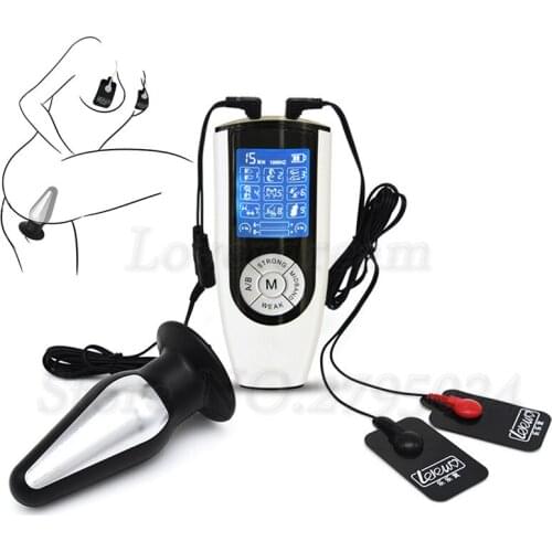 Rechargeable Electric Shock Anal Plug Sex Toys For Men Women Vagina Dildo Butt Plug Electro Body Massage Pad Anus Stimulator