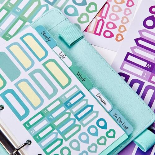 F16 Gift Fashion Album Sticky Paper for Filofax Loose-leaf Index for lovedoki Handmade Sticker