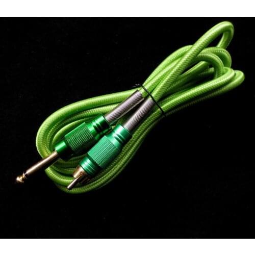 Premium Handmade Tattoo Power Supply RCA Cord with Braided Sleeving Cable