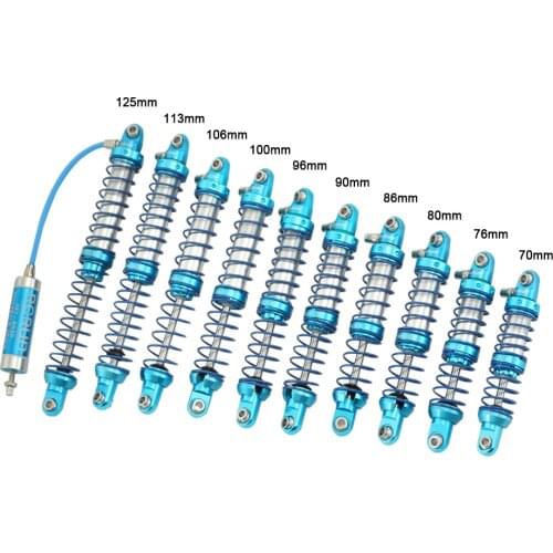 RCRUN 2pcs Adjustable Piggyback Shock with Remote Reservoir for 1/10 RC Crawler Axial SCX10 RR10 Wraith CAPRA TRX4 TRX6 RGT86100