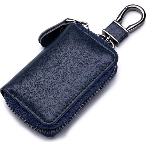 Luxury PU Leather Key Wallets Unisex Zipper Car Key Bag Fashion Mini Storage Bags For Ladies And Gentlemen Car Keys Wallet