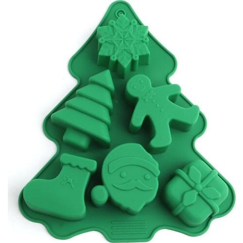 Christmas Theme Elk Snowflake Silicone Mold DIY Fondant Chocolate Cake Dessert Biscuits Candy Pastry Baking Christmas Tree Decor