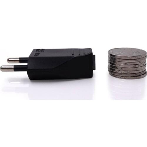 1 PCS 4.0mm 2PIN EU Plug VDE Power Cord Plug Power Socket EU Light-fixture Connection Male Plug Receptacle Plug Element parts