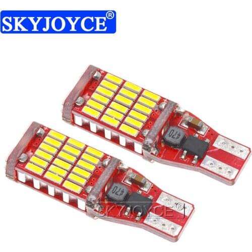 SKYJOYCE 2PCS T15 W16W 921 LED Canbus Bulb Lamp 45SMD 4014 White 12V LED Reverse Backup Light For Error Free Car Brake Light