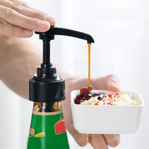Syrup Bottle Nozzle Hand Press Dispenser Pump Kitchen Push-Type Oyster Sauce Ketchup Juice Bottle