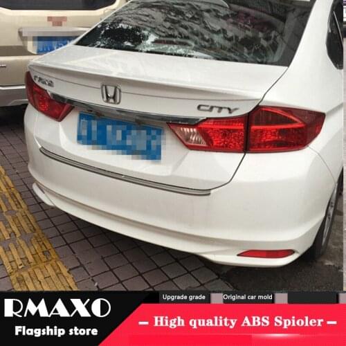 For HONDA City Spoiler 2015-2016 High Quality ABS Material Car Rear Wing Primer Color Rear Spoiler