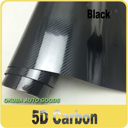 Super Glossy 5D carbon Fiber Air Free Channel Fiber FREE SHIPPING 5D Carbon Car Wrapping Film Size: 1.52x20m
