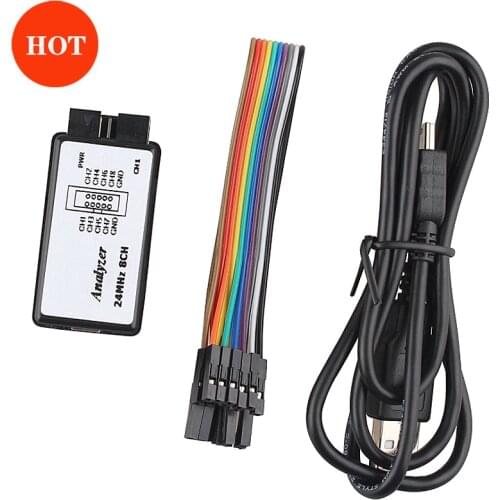 USB SALEAE Logic Analyzer 24MHz 8 Channel 24M/seconds Logic Analyzer Debugger For ARM FPGA Logic Analyzer Logic 24M 8CH
