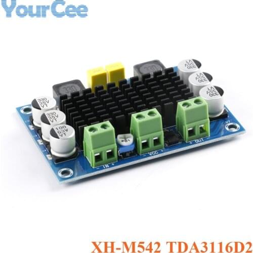 XH-M542 Mono 100W Digital Amplifier Board TPA3116D2 High Power Digital Audio Amplifier Board 12-24V