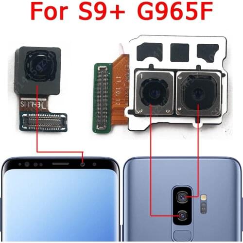 Original For Samsung Galaxy S9 Plus G965F Front Rear View Back Camera Frontal Main Facing Camera Module Replacement Spare Parts