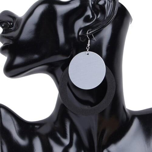 Handmade Thick Hoop Earrings Punk Womens Round Metal Form Circle Drop Earrings Aesthetic Accessories 2021 Trend Jewelry Boho