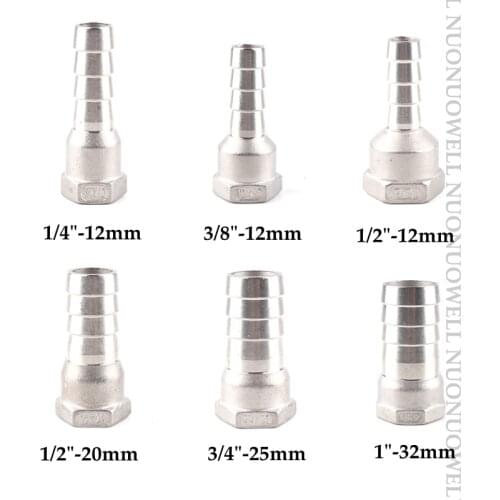 1pcs Stainless steel Female Thread Direct Joint Aquarium Fish Tank Hose Pagoda Joints Air Pump Adapter Garden Water Connectors