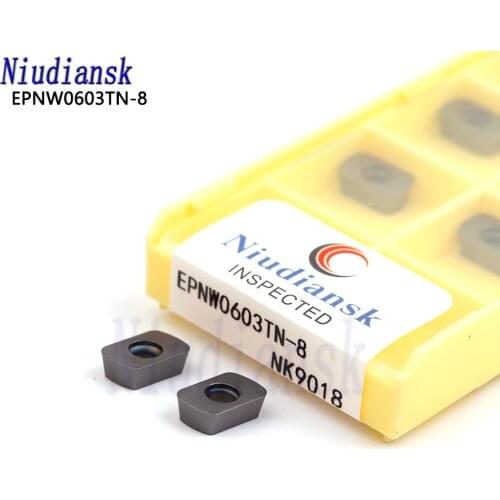 10PCS EPNW0603TN-8 NK9018 100% Genuine Original Turning Tools CNC Lathe Cutter Milling Carbide Inserts Mill-Cutting Tools