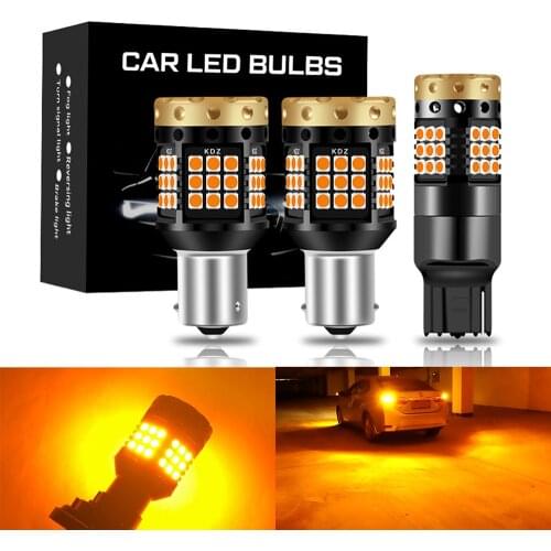 2PCS T20 LED 7440 W21W WY21W Led Canbus Bulbs 3030smd 1156 P21W LED BA15S PY21W BAU15S Lamp for Turn Signal Light High Quality