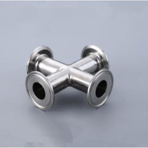 3'' 76mm Tri Clamp Cross 4 Way Pipe Fitting SS 304 Stainless Steel