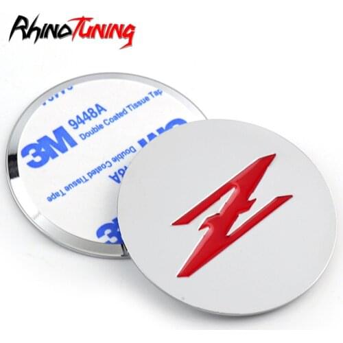 4pcs 51mm Silver Z Emblem Car Wheel Center Caps Sticker For Corolla Sentra Altima 350Z Car Logo Emblem Decal