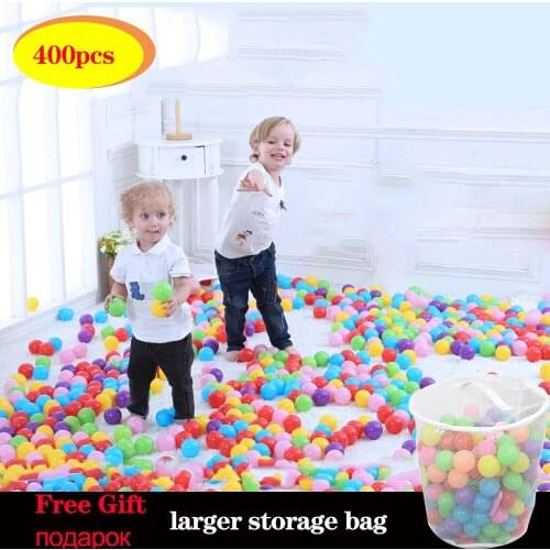 400 pcs/lot Eco-Friendly colored Soft Plastic Water Pool Ocean Wave Ball Baby Toys Stress Air Ball Outdoor Fun Sports Kid Toys