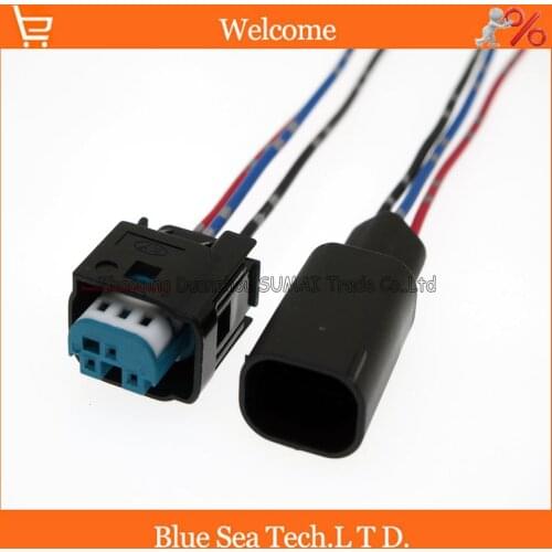 5 Pairs TE/AMP 3 Pin male and female auto restrictor sensor/Throttl/Taillight plug with cable,auto electrical plug for BMW,Benz