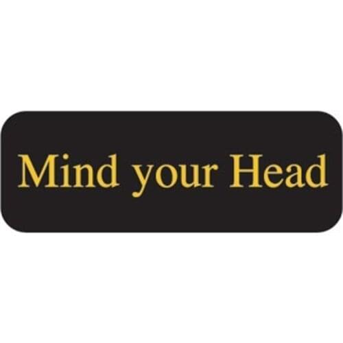 5 Pcs Safety Signs Mind Your Head Sign Caution Watch Your Head Sign Floor Warm Indicator, 170mm x 60mm