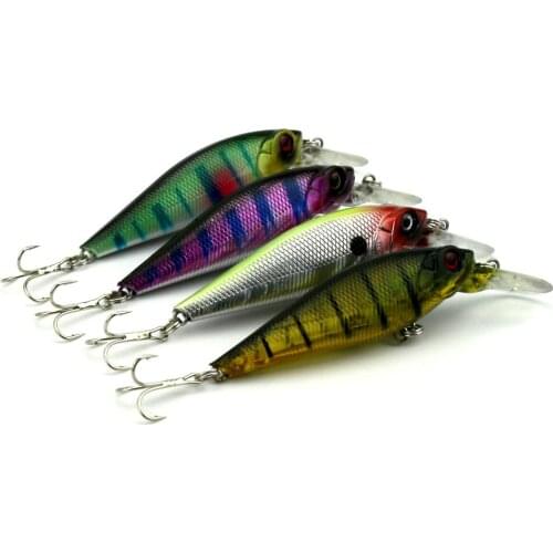 8PCS 10CM 11.8G 6#hooks plastic hard fishing bait Minnow fishing Lures Stick lure bait crank fishing lure bass fishing tackles