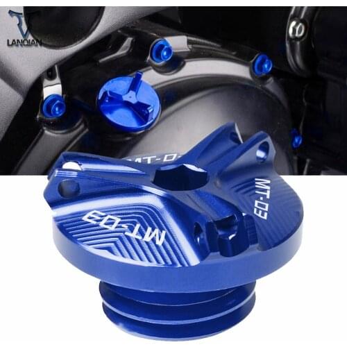 For Yamaha MT03 MT-03 2016 2017 2018 2019 Motorcycle Accessories Aluminum Motorbike Engine Oil Cup Plug Sump Cap Cover Engine